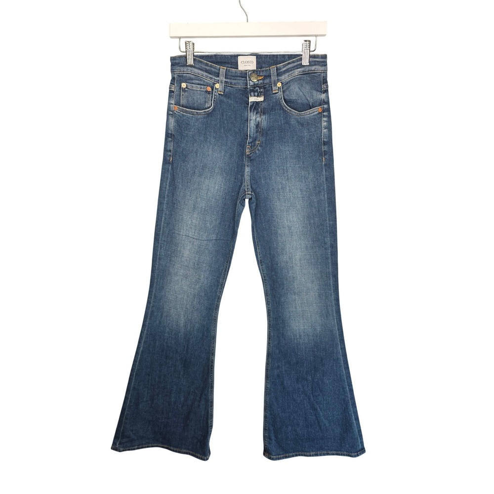 Closed Flare Jeans Women 27 Blue Italian Made Denim Retro Boho Chic